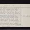 Dumfries, Townhead Motte, NX97NE 16, Ordnance Survey index card, page number 2, Verso
