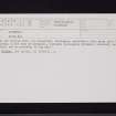 Whitehall, NX98NE 21, Ordnance Survey index card, Recto