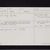 Friar's Carse, NX98SW 33, Ordnance Survey index card, Recto