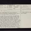 Dalswinton, Bankfoot, NX98SW 35, Ordnance Survey index card, page number 1, Recto