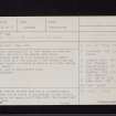 Ward Law, NY06NW 5, Ordnance Survey index card, page number 1, Recto