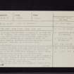 Range Castle, NY07NE 8, Ordnance Survey index card, page number 1, Recto