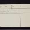 Range Castle, NY07NE 8, Ordnance Survey index card, page number 2, Recto