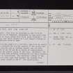 Gars Hill, West Roucan, NY07NW 1, Ordnance Survey index card, page number 1, Recto