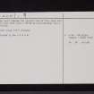 Gars Hill, West Roucan, NY07NW 1, Ordnance Survey index card, page number 2, Verso