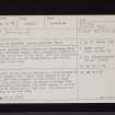 Camp Hill, Tinlaw, NY07NW 15, Ordnance Survey index card, Recto