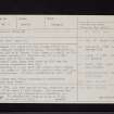 Burnhill, NY07SE 2, Ordnance Survey index card, Recto