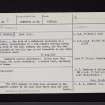 White Hill, NY08SW 6, Ordnance Survey index card, page number 1, Recto