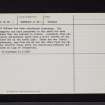 White Hill, NY08SW 6, Ordnance Survey index card, page number 2, Verso