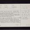 Wallace's House, NY09SW 2, Ordnance Survey index card, page number 1, Recto