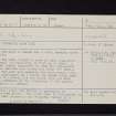 Annan, Mote Of Annan, NY16NE 4, Ordnance Survey index card, page number 1, Recto