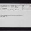 Blacketlees, NY16NE 100, Ordnance Survey index card, Recto
