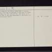 Castlemilk, NY17NW 8, Ordnance Survey index card, page number 2, Verso