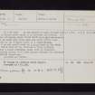 Peat Hill, NY19SE 15, Ordnance Survey index card, Recto