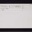 Hutton Manse, NY19SE 23, Ordnance Survey index card, Recto
