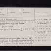 Dalmakethar, NY19SW 6, Ordnance Survey index card, page number 1, Recto