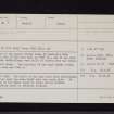 Westhills, NY26NE 7, Ordnance Survey index card, Recto