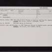Birrens, NY27NW 4.1, Ordnance Survey index card, Recto