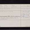 Birrens, NY27NW 5, Ordnance Survey index card, Recto