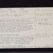 Blacket House, NY27SW 5, Ordnance Survey index card, Recto