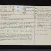 Newland Hill, NY28NE 1, Ordnance Survey index card, page number 1, Recto