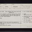 Seven Brethren, NY28SW 3, Ordnance Survey index card, Recto