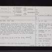 Bessie's Hill, NY29NE 14, Ordnance Survey index card, page number 1, Recto