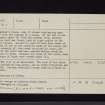 King Schaws Grave, Bank Head Hill, NY29SE 3, Ordnance Survey index card, page number 2, Verso