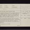 Bank Head Hill, NY29SE 4, Ordnance Survey index card, page number 1, Recto