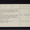 Camp Hill, Bailiehill, NY29SE 8, Ordnance Survey index card, page number 2, Verso