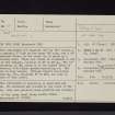 Shiel Burn, NY29SE 13, Ordnance Survey index card, page number 1, Recto