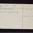 Shiel Burn, NY29SE 13, Ordnance Survey index card, page number 2, Verso