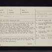 Shiel Burn, NY29SE 14, Ordnance Survey index card, page number 1, Recto