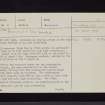 Downey Hill, NY29SW 21, Ordnance Survey index card, page number 1, Recto