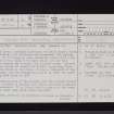 Gilnockie Tower, NY37NE 3, Ordnance Survey index card, page number 1, Recto