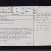 Fiddleton, NY39NE 12, Ordnance Survey index card, page number 1, Recto