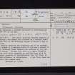 Kirkton, NY39SE 14, Ordnance Survey index card, page number 1, Recto