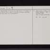 Kirkton, NY39SE 14, Ordnance Survey index card, page number 2, Verso