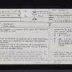 Glendivan, NY39SE 15, Ordnance Survey index card, page number 1, Recto