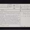 Bentpath, NY39SW 1, Ordnance Survey index card, page number 1, Recto