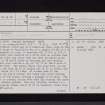 Foulshiels, NY49SE 2, Ordnance Survey index card, page number 1, Recto