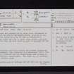Hartsgarth, NY49SE 3, Ordnance Survey index card, page number 1, Recto