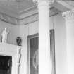 Interior view of Culzean Castle showing detail of Dining Room with pillars and fireplace.