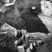 Excavation photograph : stone setting near gravel digging area.