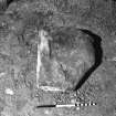 Excavation photograph - architectural fragment with cross <7>