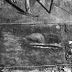 Excavation photograph - skeleton 1 exposed in trench 2 under excavation, from N