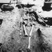 Excavation photograph - skeleton 1 trench 2 fully excavated, from E