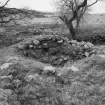 View of southern farmstead from north; detail of corn-drying kiln bowl from north.