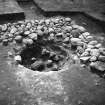 Excavation photograph showing Roman quarry pit