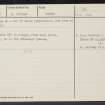 East Barns, NT77NW 3, Ordnance Survey index card, Page 1, Verso